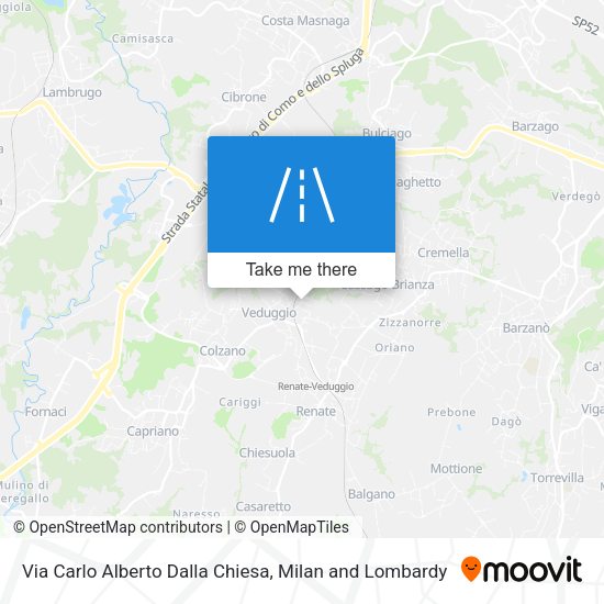 Via Carlo Alberto Dalla Chiesa map