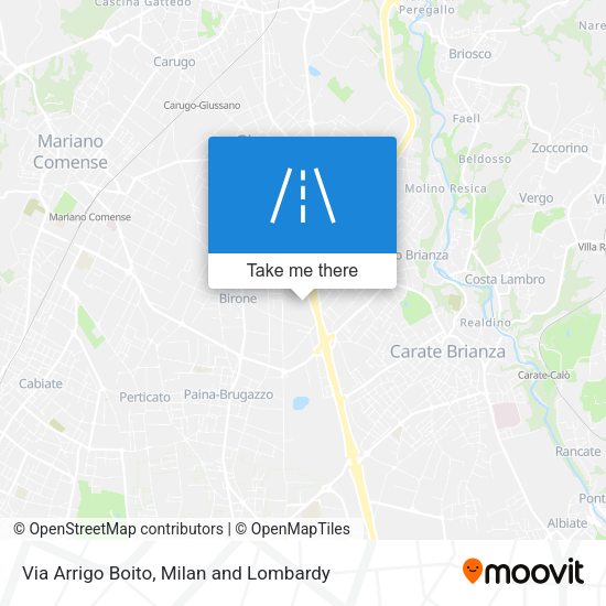 Via Arrigo Boito map