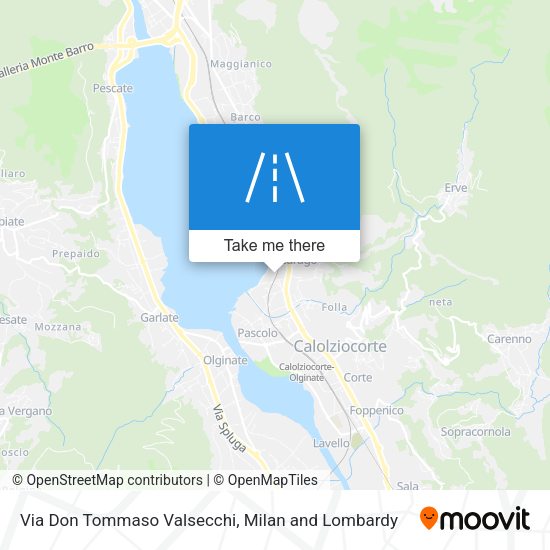 Via Don Tommaso Valsecchi map