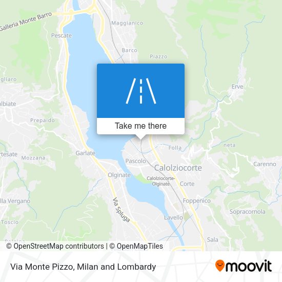 Via Monte Pizzo map