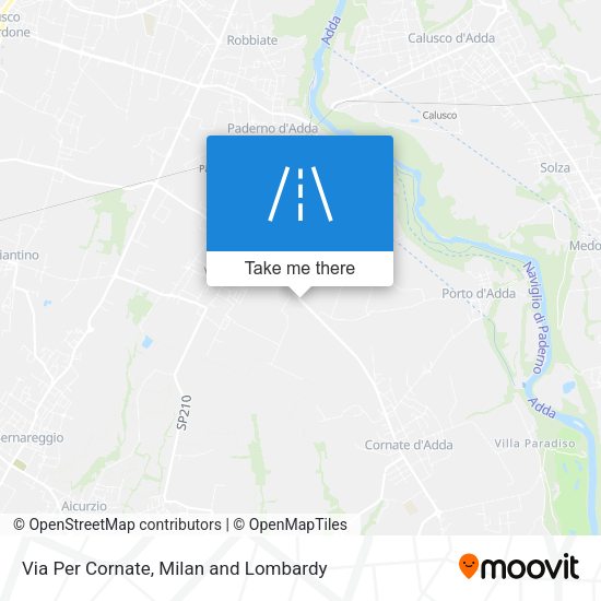 Via Per Cornate map