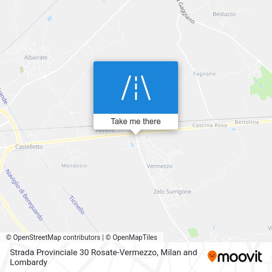 Strada Provinciale 30 Rosate-Vermezzo map