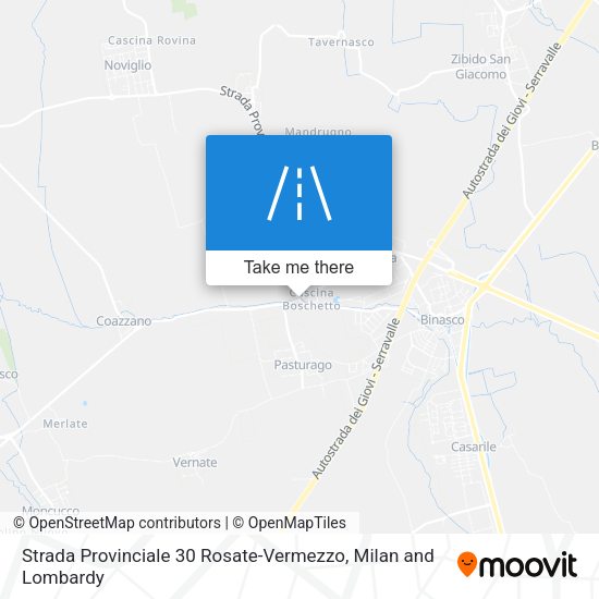 Strada Provinciale 30 Rosate-Vermezzo map