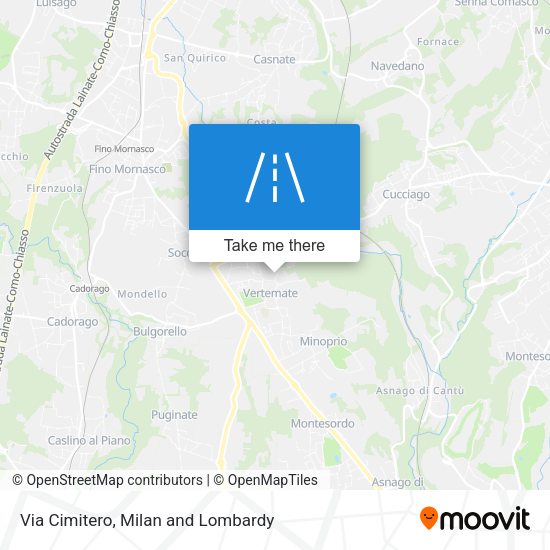 Via Cimitero map