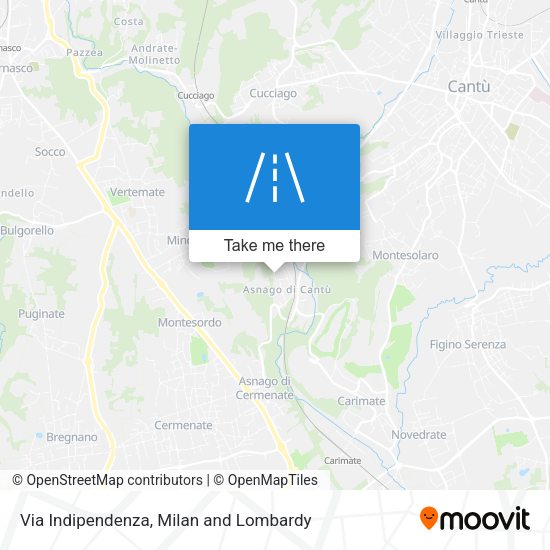 Via Indipendenza map