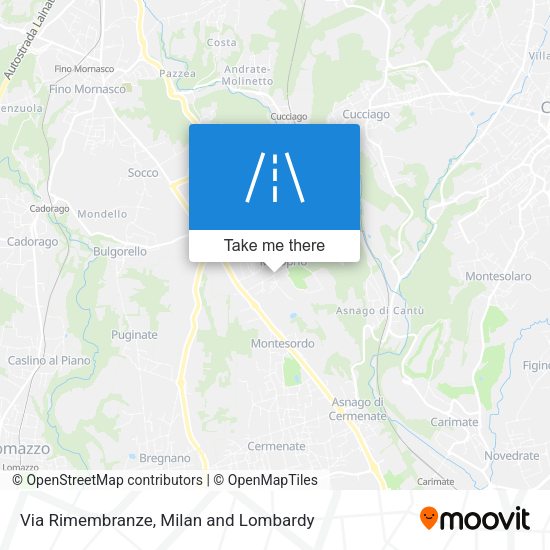 Via Rimembranze map