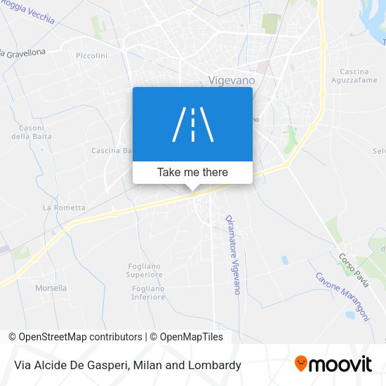 Via Alcide De Gasperi map