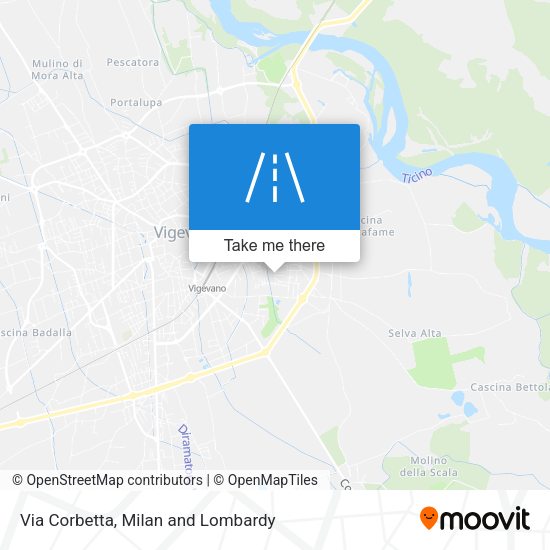 Via Corbetta map