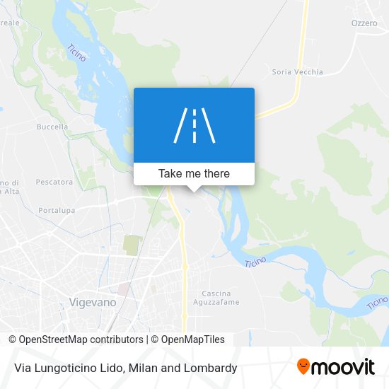 Via Lungoticino Lido map