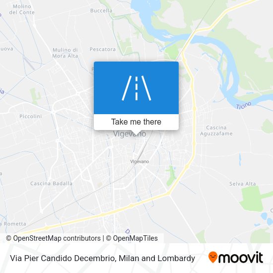 Via Pier Candido Decembrio map
