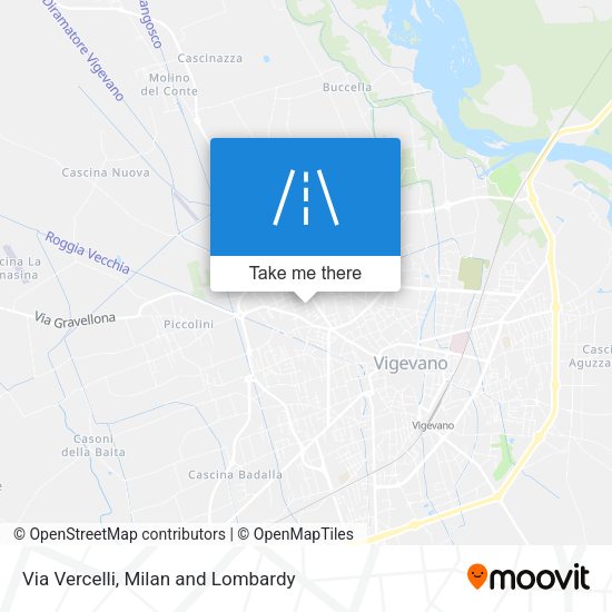 Via Vercelli map