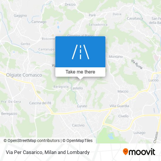 Via Per Casarico map