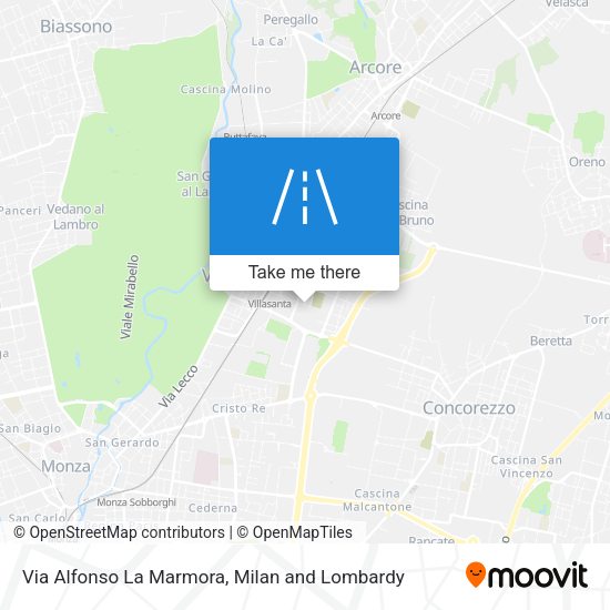 Via Alfonso La Marmora map