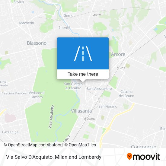 Via Salvo D'Acquisto map