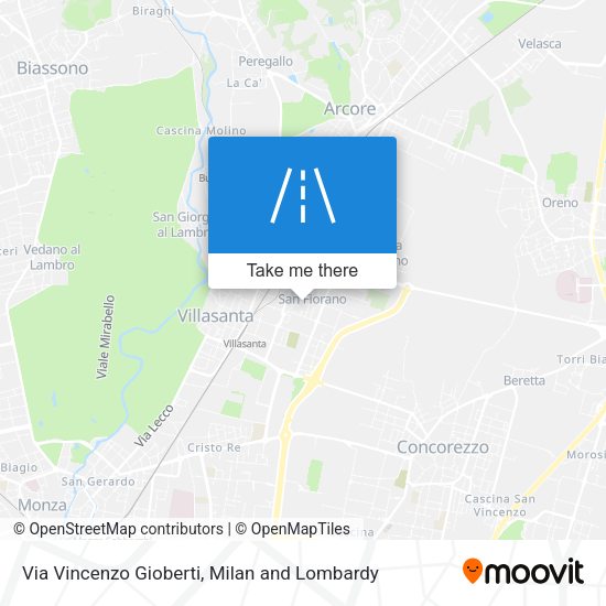 Via Vincenzo Gioberti map