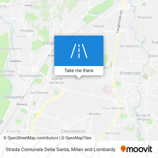 Strada Comunale Della Santa map