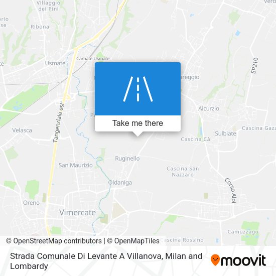Strada Comunale Di Levante A Villanova map