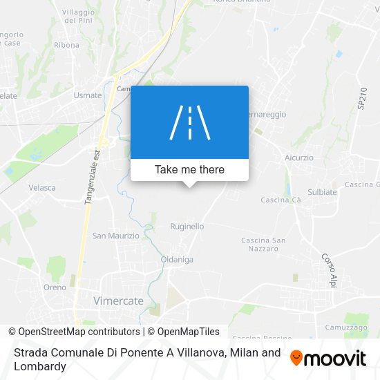 Strada Comunale Di Ponente A Villanova map