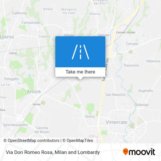 Via Don Romeo Rosa map