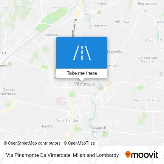 Via Pinamonte Da Vimercate map