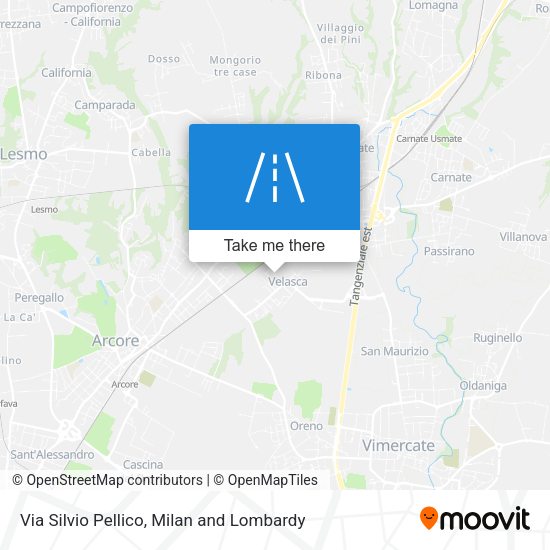 Via Silvio Pellico map