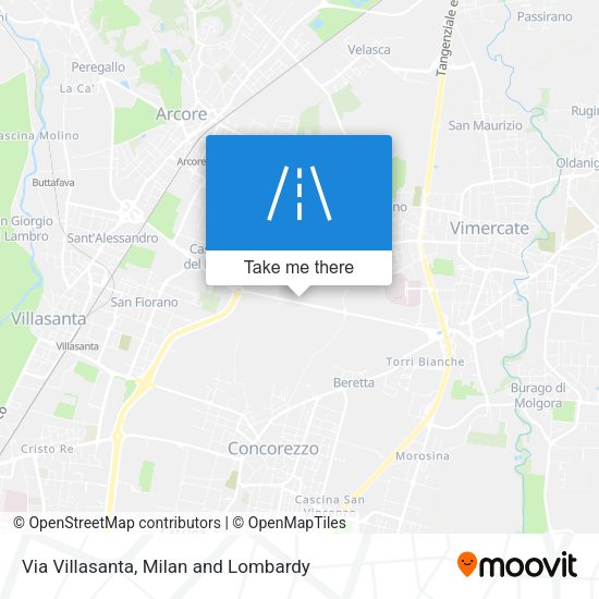 Via Villasanta map