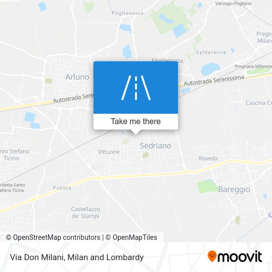 Via Don Milani map
