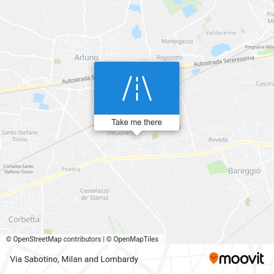 Via Sabotino map