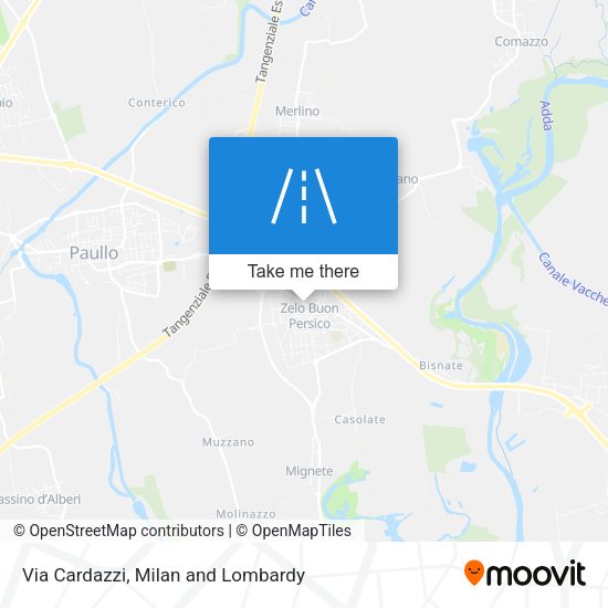 Via Cardazzi map