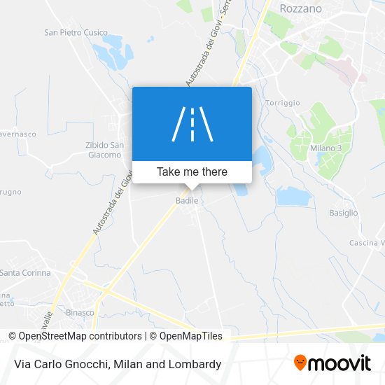 Via Carlo Gnocchi map