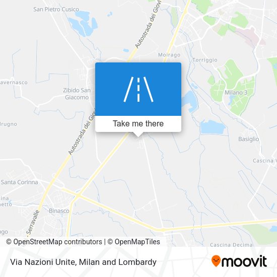 Via Nazioni Unite map
