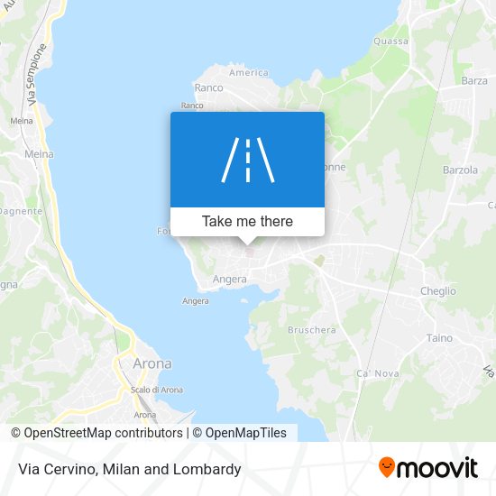 Via Cervino map