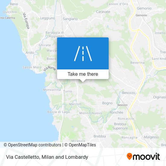 Via Castelletto map