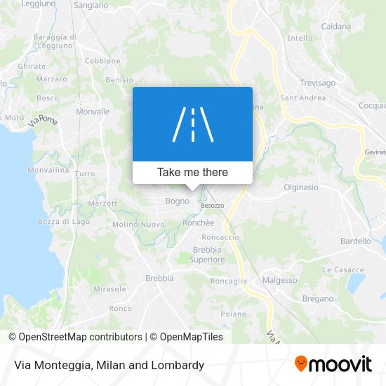 Via Monteggia map