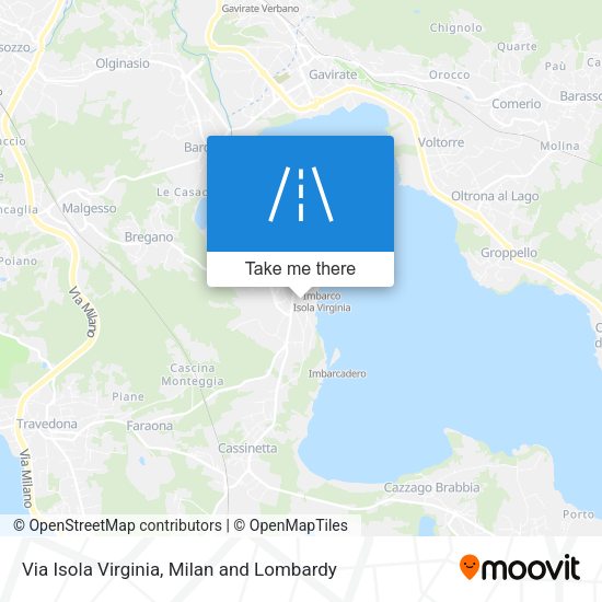 Via Isola Virginia map