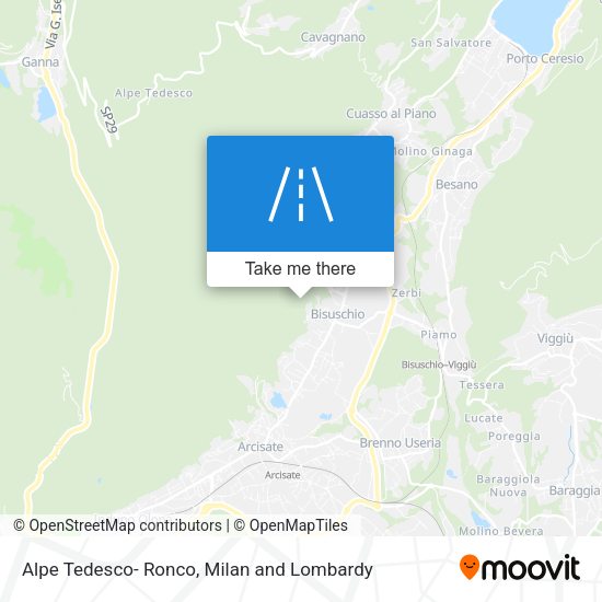Alpe Tedesco- Ronco map