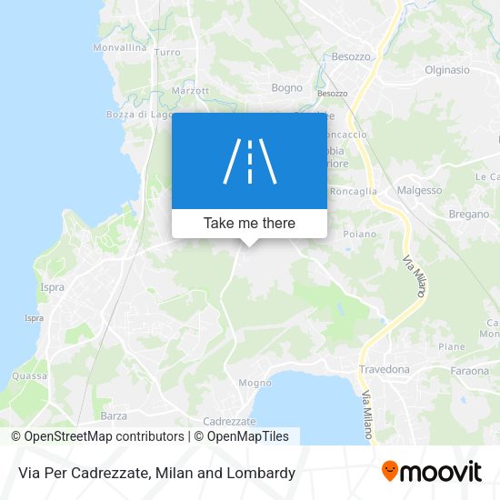 Via Per Cadrezzate map