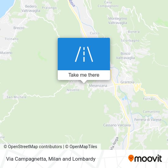 Via Campagnetta map