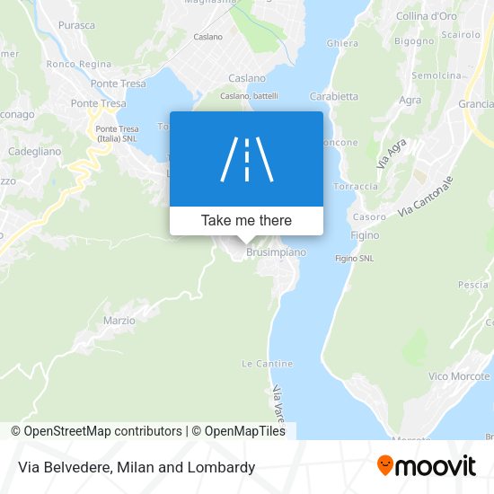 Via Belvedere map