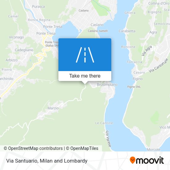 Via Santuario map