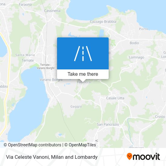 Via Celeste Vanoni map