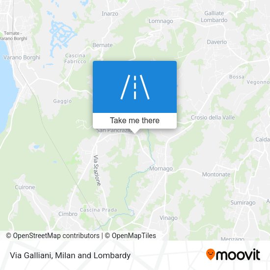 Via Galliani map