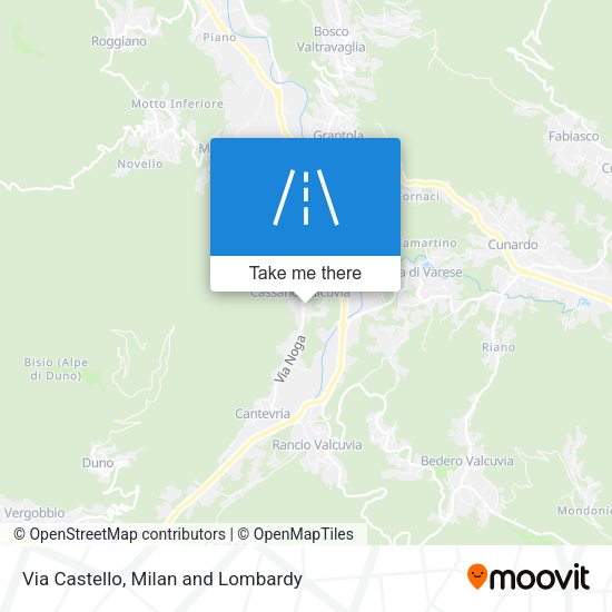 Via Castello map