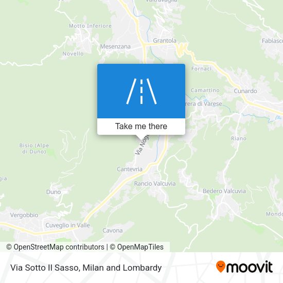 Via Sotto Il Sasso map