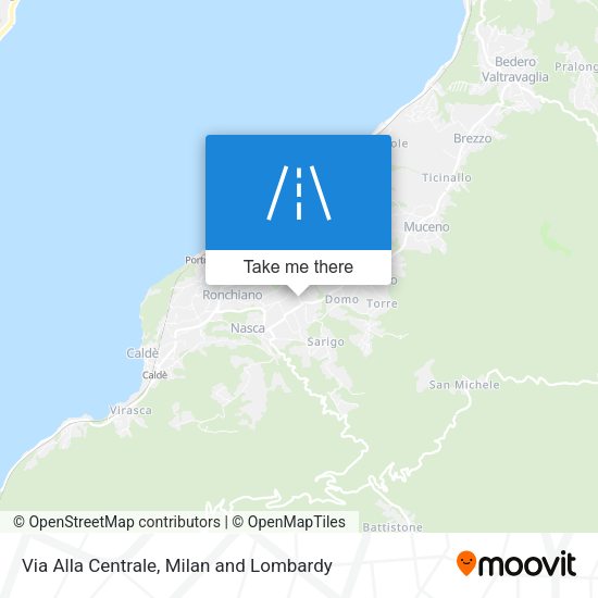 Via Alla Centrale map