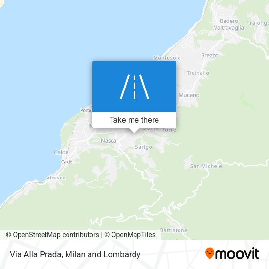Via Alla Prada map
