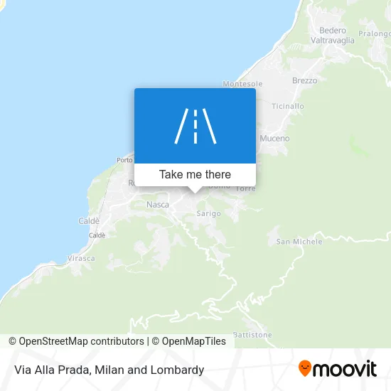 Via Alla Prada map