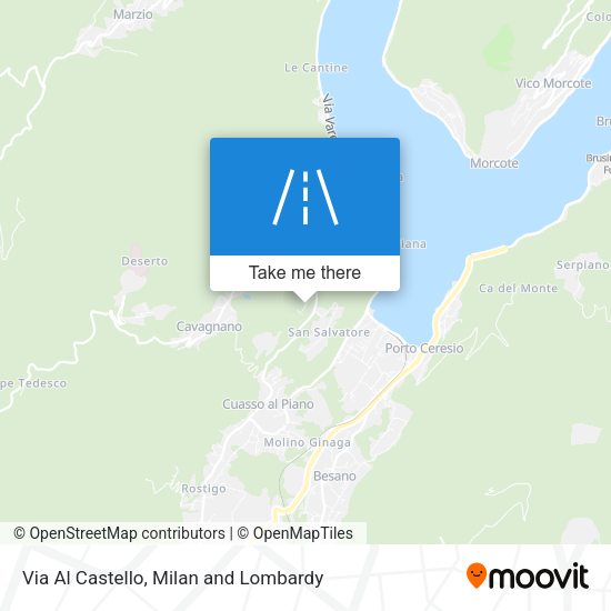 Via Al Castello map