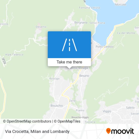 Via Crocetta map