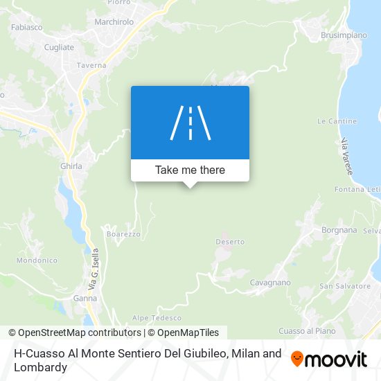 H-Cuasso Al Monte Sentiero Del Giubileo map